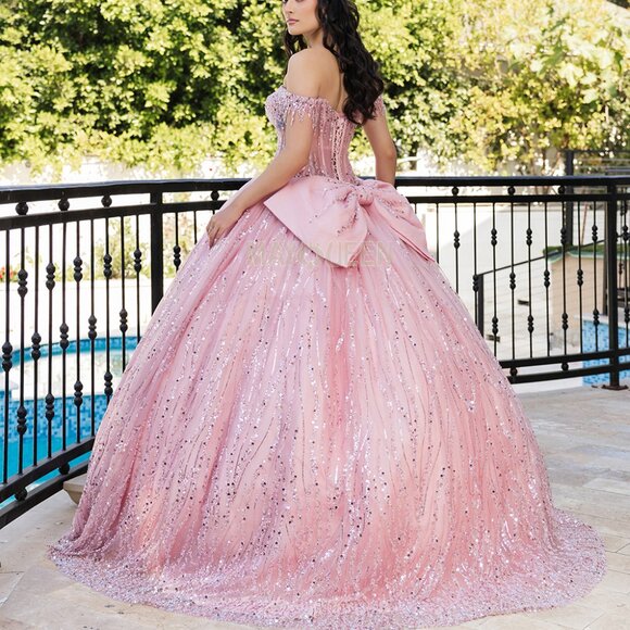 Quinceanera dress.Formal ball gown red or pink party pageant photo shoot new - Picture 4 of 8